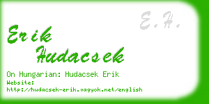 erik hudacsek business card
